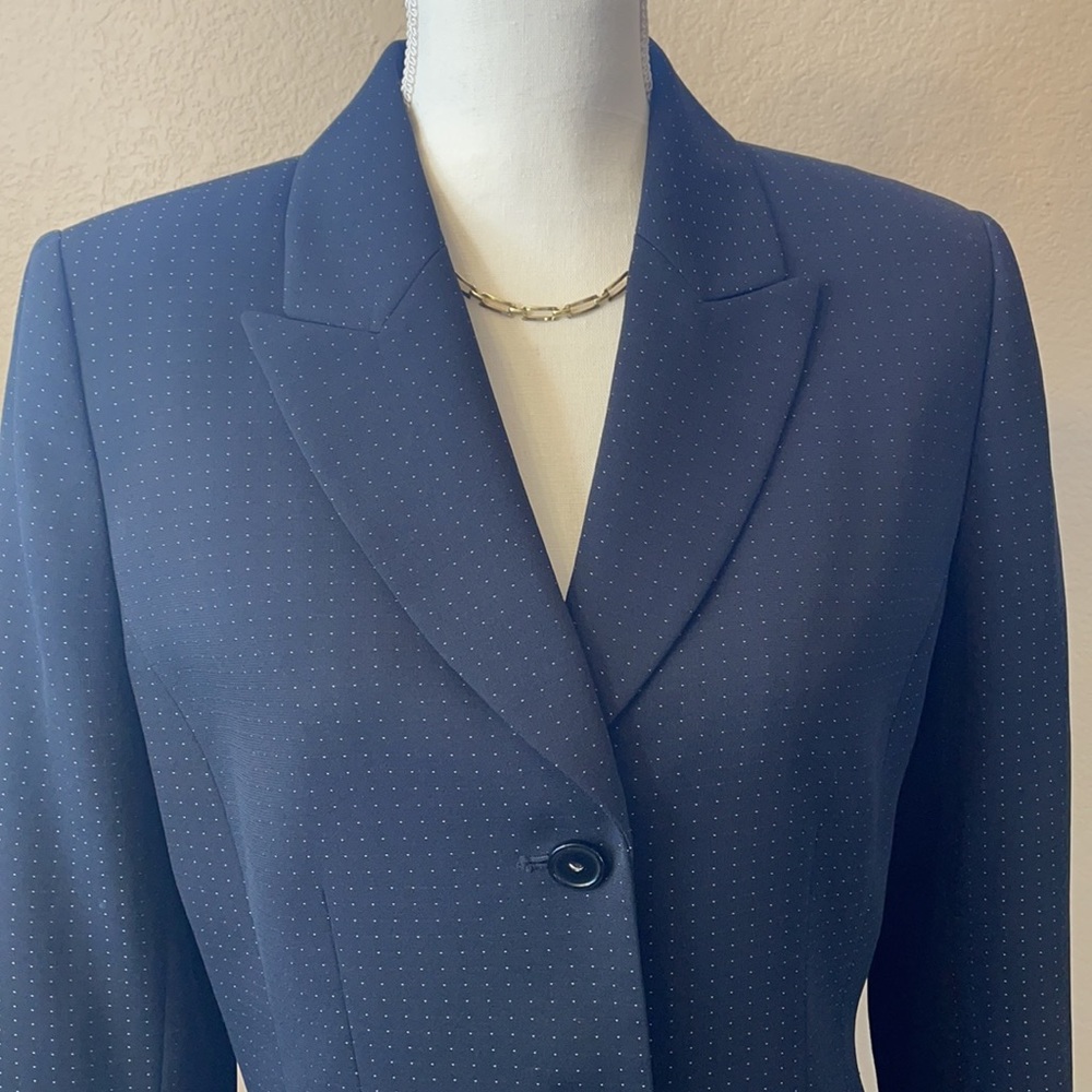 Tahari Tailored Microdot Stitch Suit